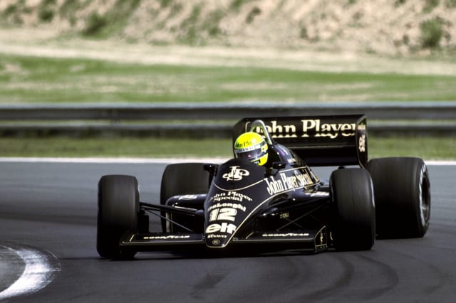 Figure of F1 driver Ayrton Senna, winner of F1 Monaco 1987