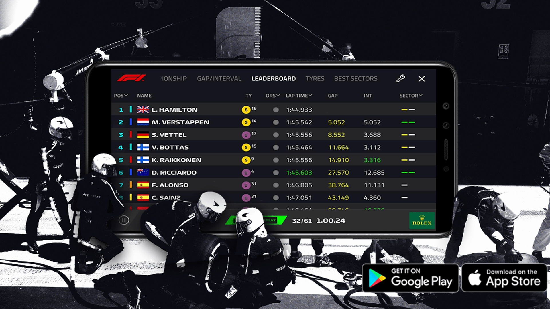 Download the Official F1® Live Timing App