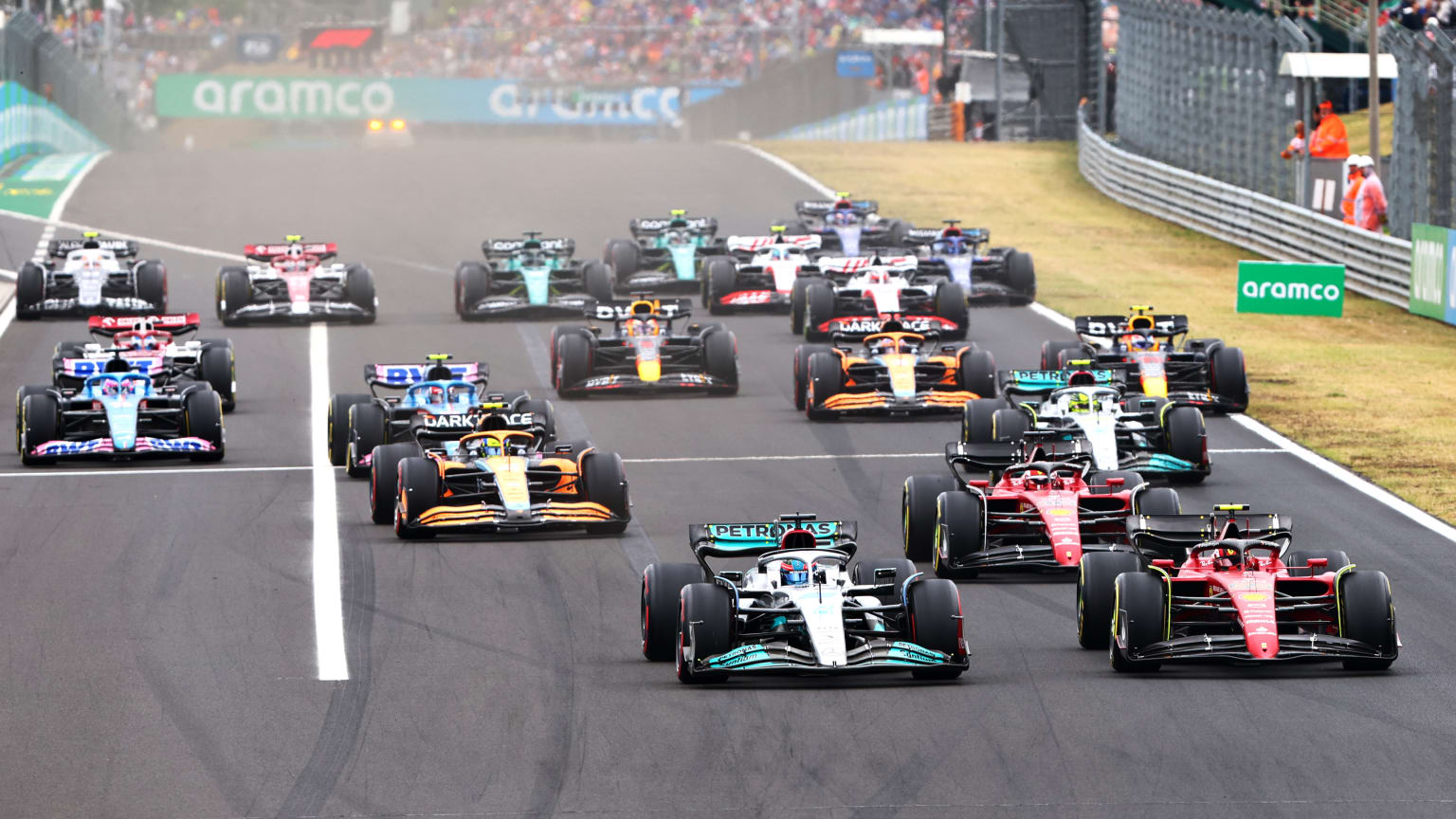 Figuur meesteres herwinnen Hungarian Grand Prix 2023 - F1 Race
