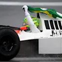 During his laps, Hamilton replicated Senna after his maiden Brazilian Grand Prix win – flying the Brazil flag out of the cockpit of the car