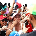 The fans in Brazil love Lewis just as much as he loves them