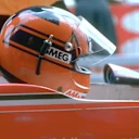Gilles' distinctive orange and black helmet was one of the most recognisable lids in F1