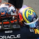 Max Verstappen and Isack Hadjar shared a congratulatory hug after the race