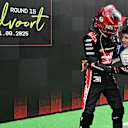 Esteban Ocon wasted no time in congratulating fellow countryman Hadjar. Swipe to see more images