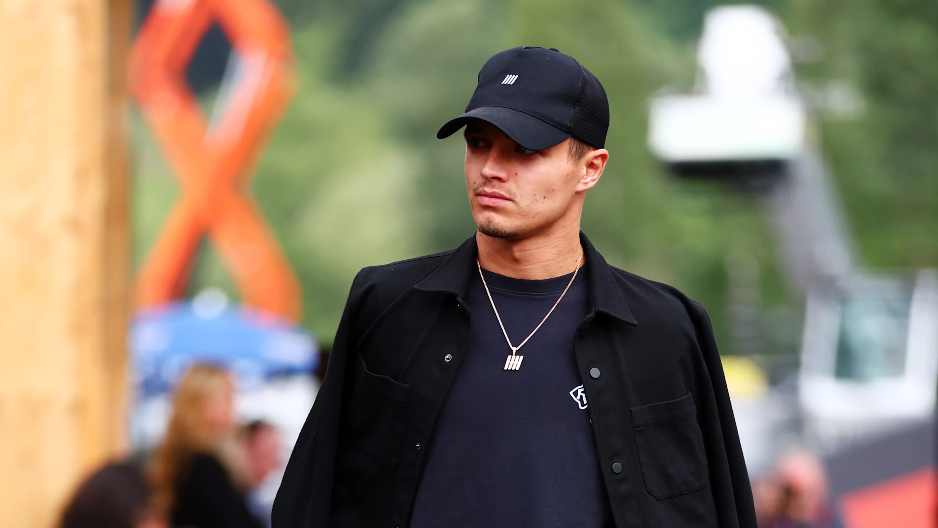 SPIELBERG, AUSTRIA - JUNE 27: Lando Norris of Great Britain and McLaren arrives in the Paddock