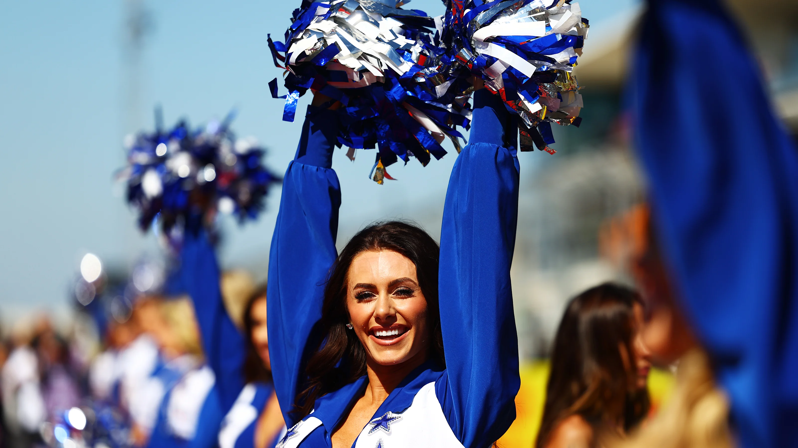 AUSTIN, TEXAS - OCTOBER 20: The Dallas Cowboys Cheerleaders perform prior to the F1 Grand Prix of