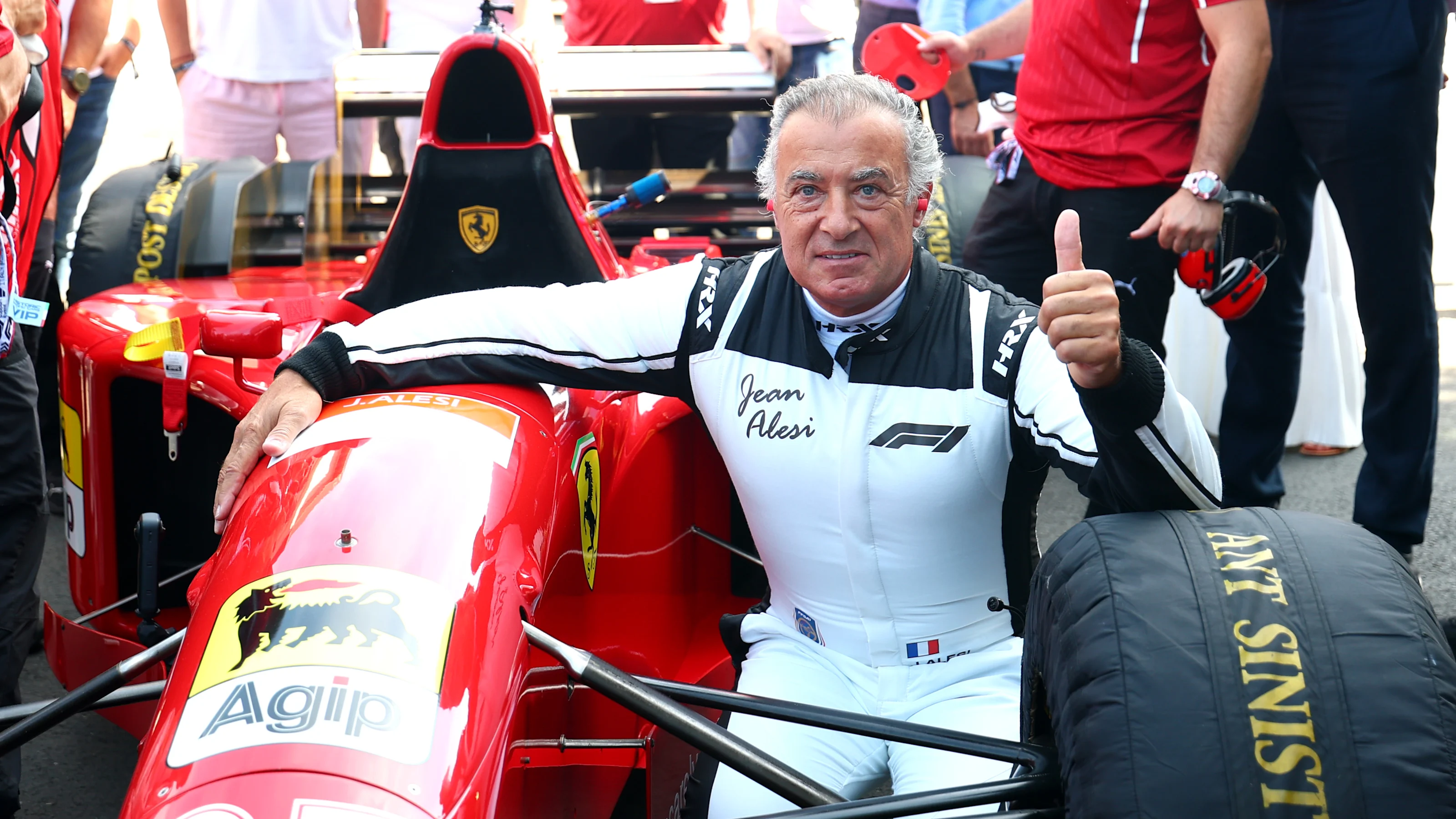MONZA, ITALY - SEPTEMBER 07: Jean Alesi prepares to drive the Ferrari in which he previously raced