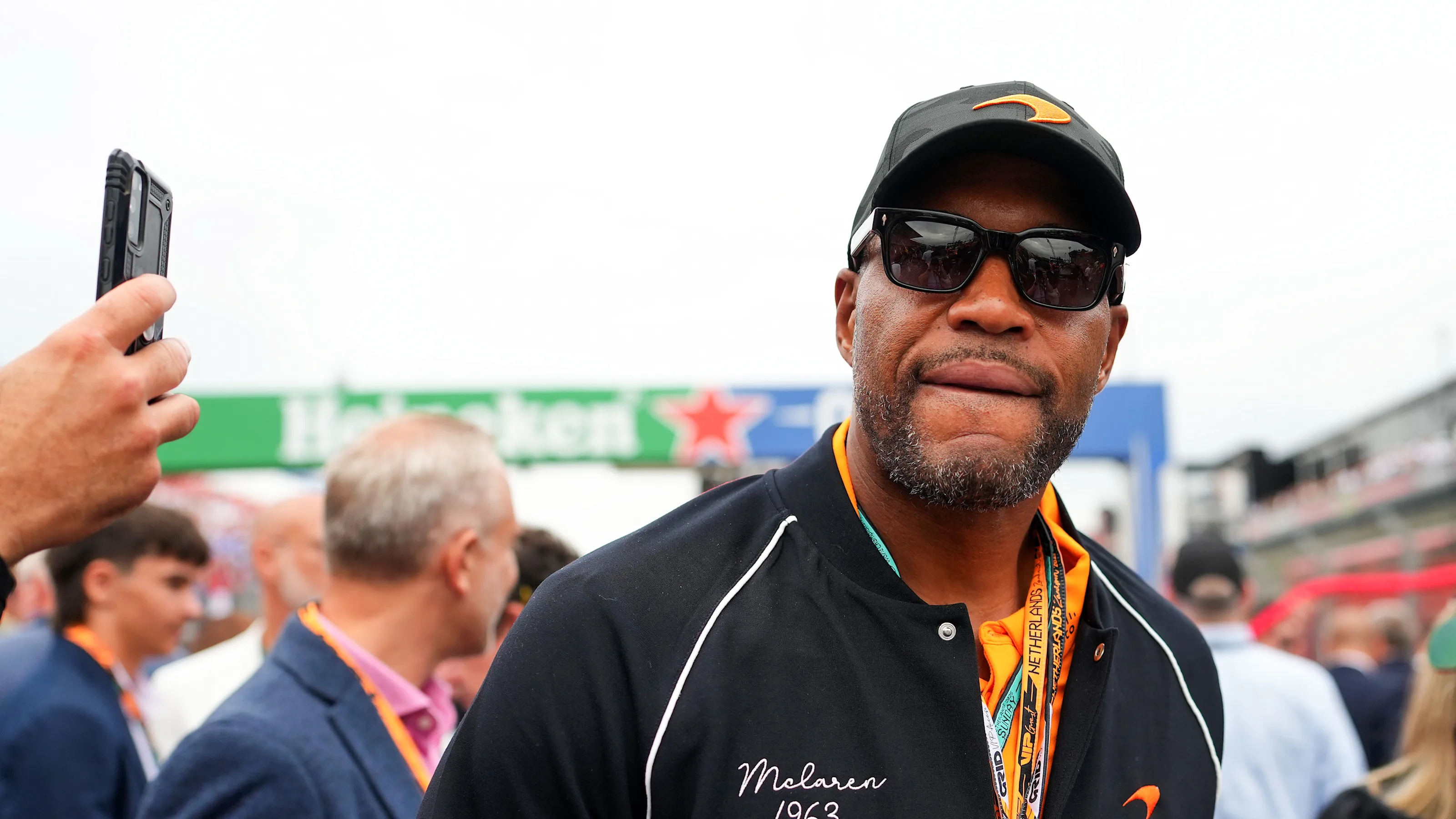 ZANDVOORT, NETHERLANDS - AUGUST 31: Michael Strahan on the grid prior to the F1 Grand Prix of