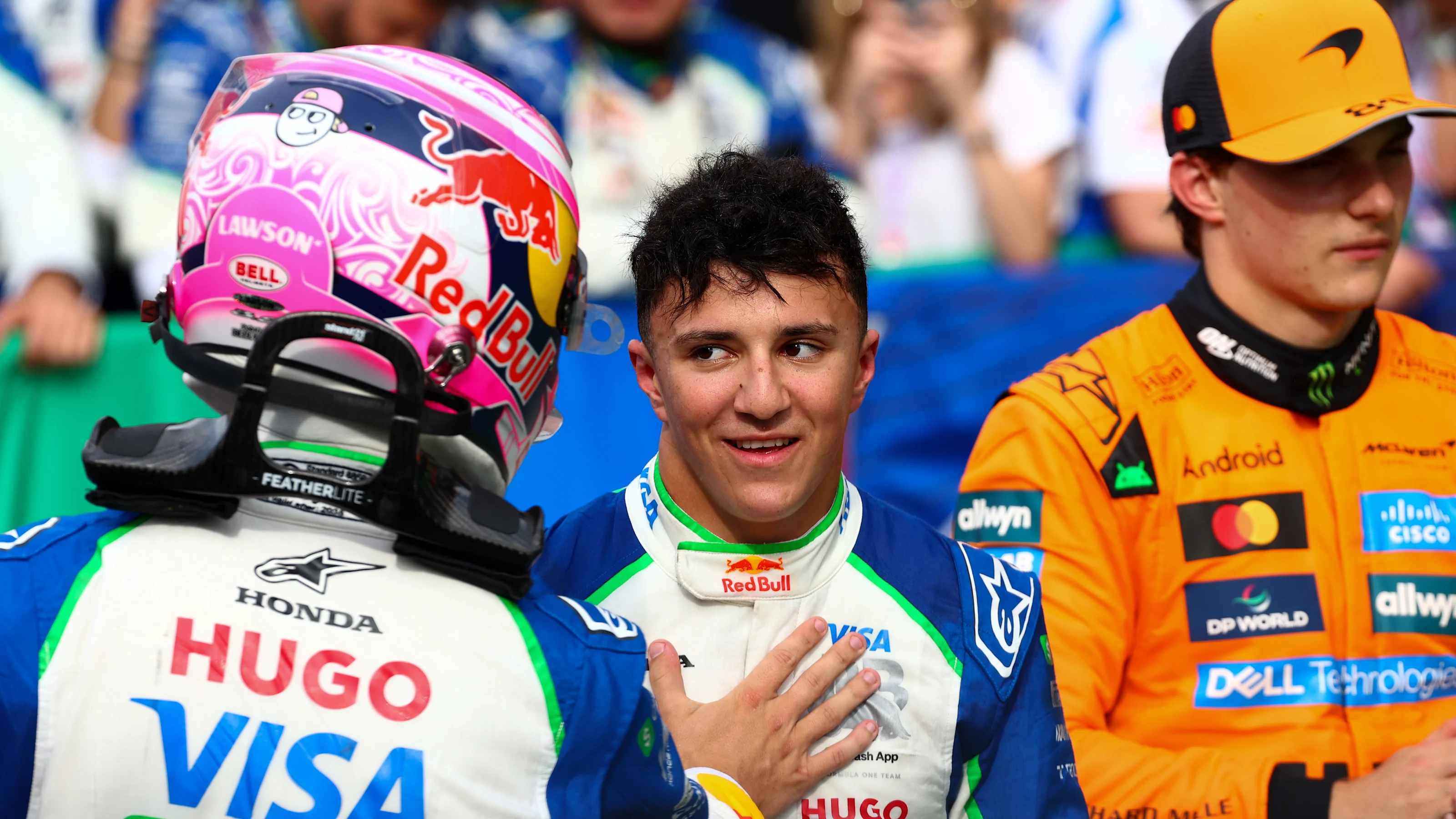 ZANDVOORT, NETHERLANDS - AUGUST 31: Third placed Isack Hadjar of France and Visa Cash App Racing