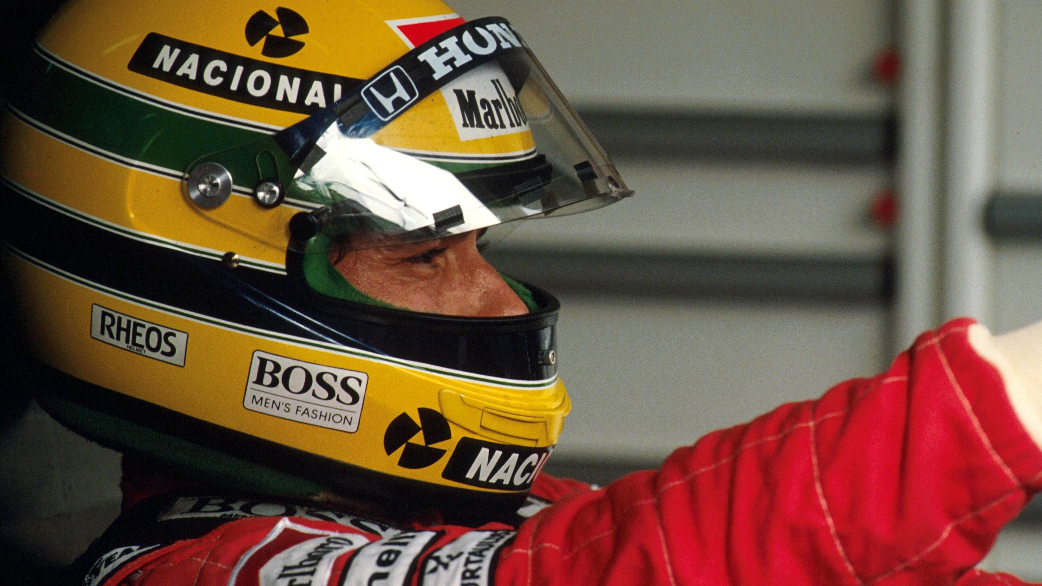 Senna's helmet is easily one of the most recognisable objects in the sport. Swipe for more images