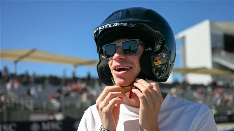 From Olympic pools to the COTA circuit, multi-Olympic champ Leon Marchand got a taste of high-speed action out of the water! Swipe for more images