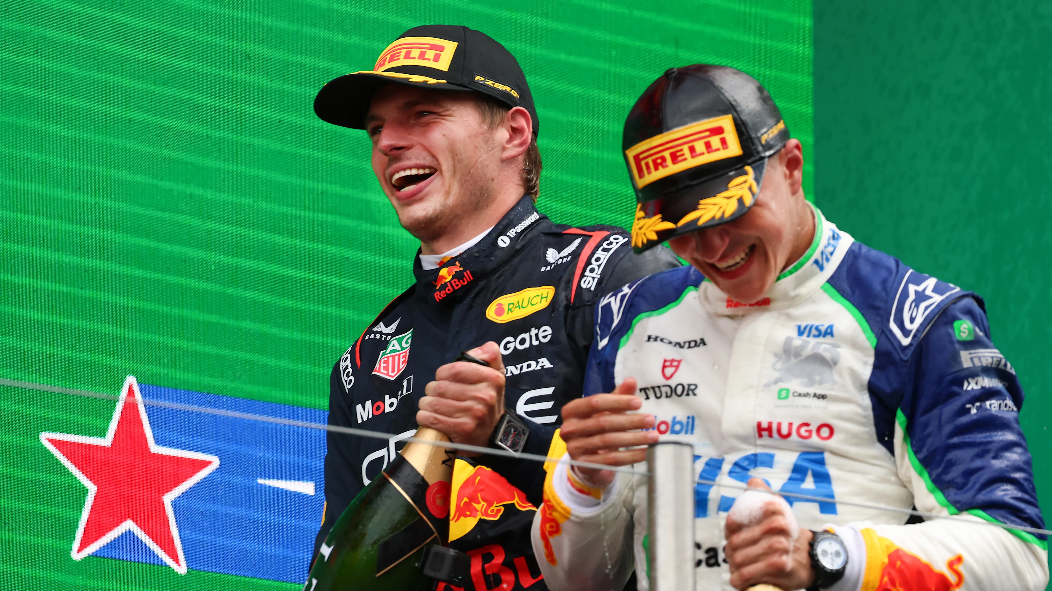 ZANDVOORT, NETHERLANDS - AUGUST 31: Second placed Max Verstappen of the Netherlands and Oracle Red