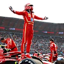 Carlos Sainz claimed victory at last year’s Mexico City Grand Prix during his final season with Ferrari. Swipe for more