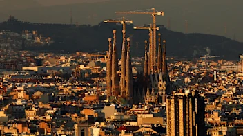 Barcelona skyline. Formula One World Championship, Rd5, Spanish Grand Prix, Preparations,