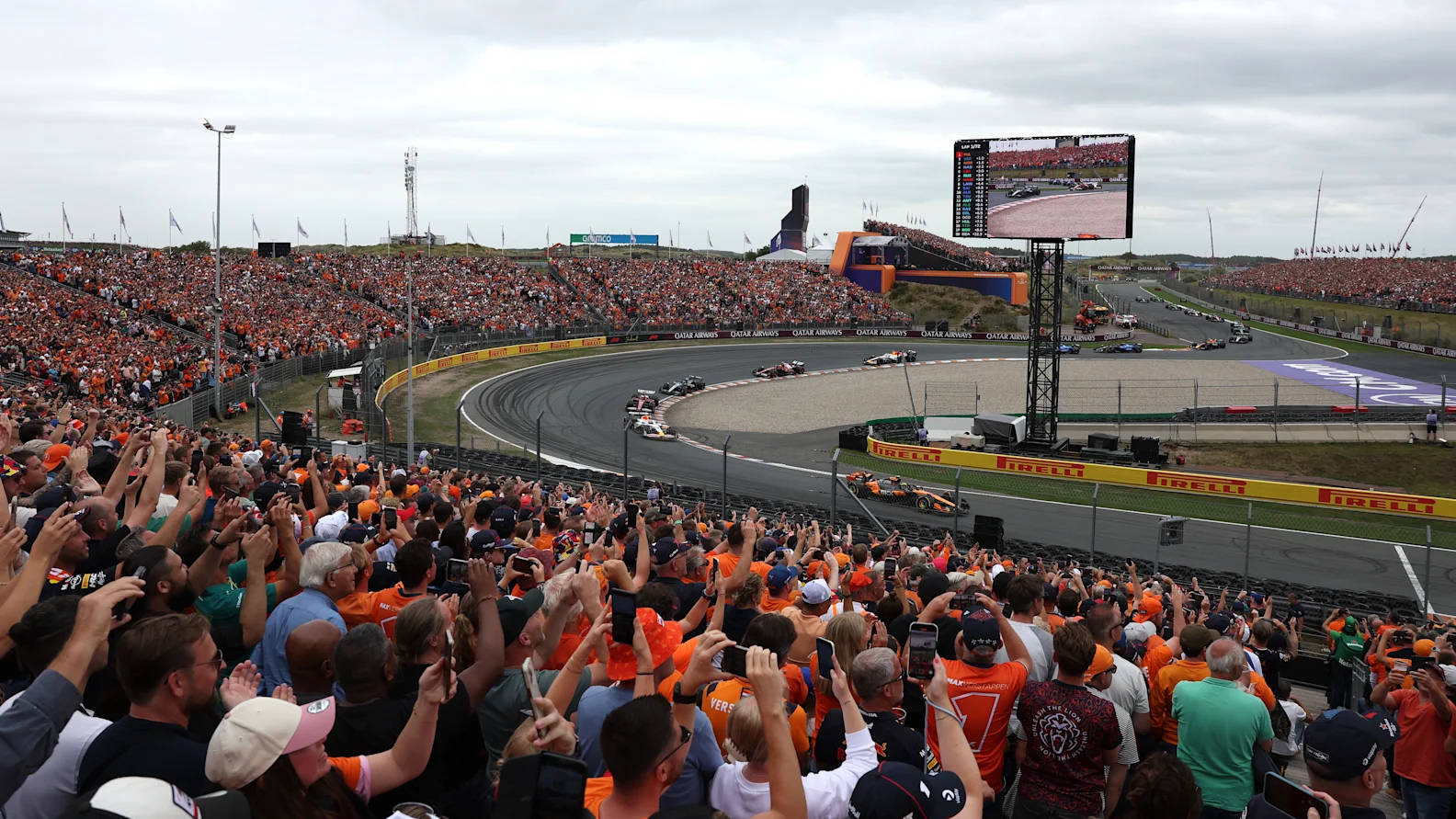 ZANDVOORT, NETHERLANDS - AUGUST 31: Lando Norris of Great Britain driving the (4) McLaren MCL39