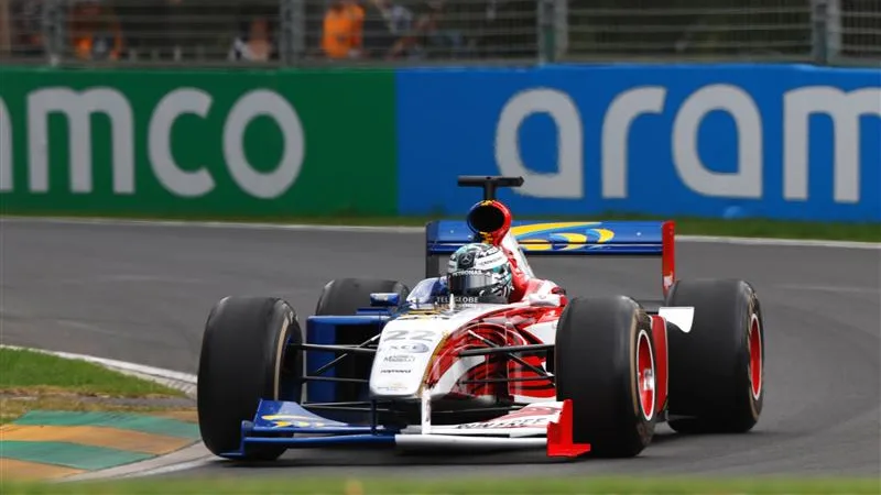 The bold has an eye-catching split livery – but it didn’t look out of place in the late 1990s grid! Swipe for more images