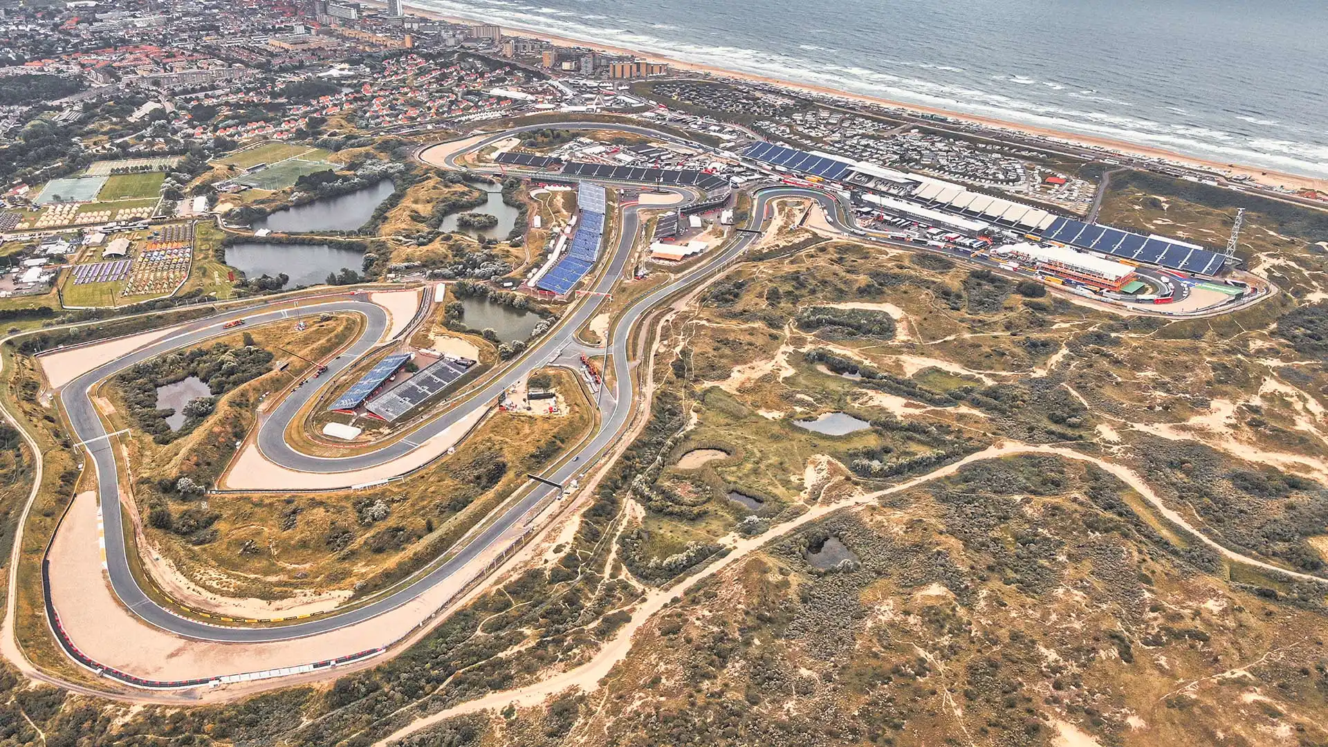 2021 Dutch Grand Prix Zandvoort aerial image - please credit Dromo Circuit Design