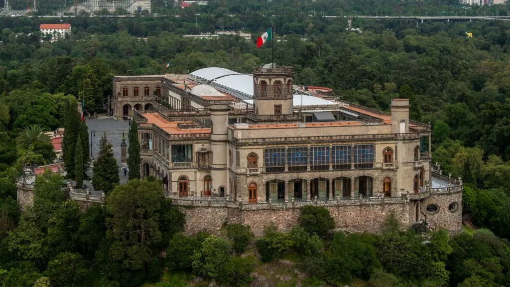 Aerial view of the Castillo de Chapultepec (Chapultepec Castle), one of Mexico's most emblematic