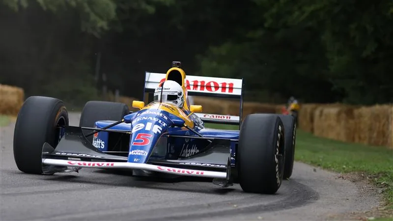 Seb Vettel took to Goodwood in one of the most dominant cars in F1 history – the FW14B. Swipe for more images