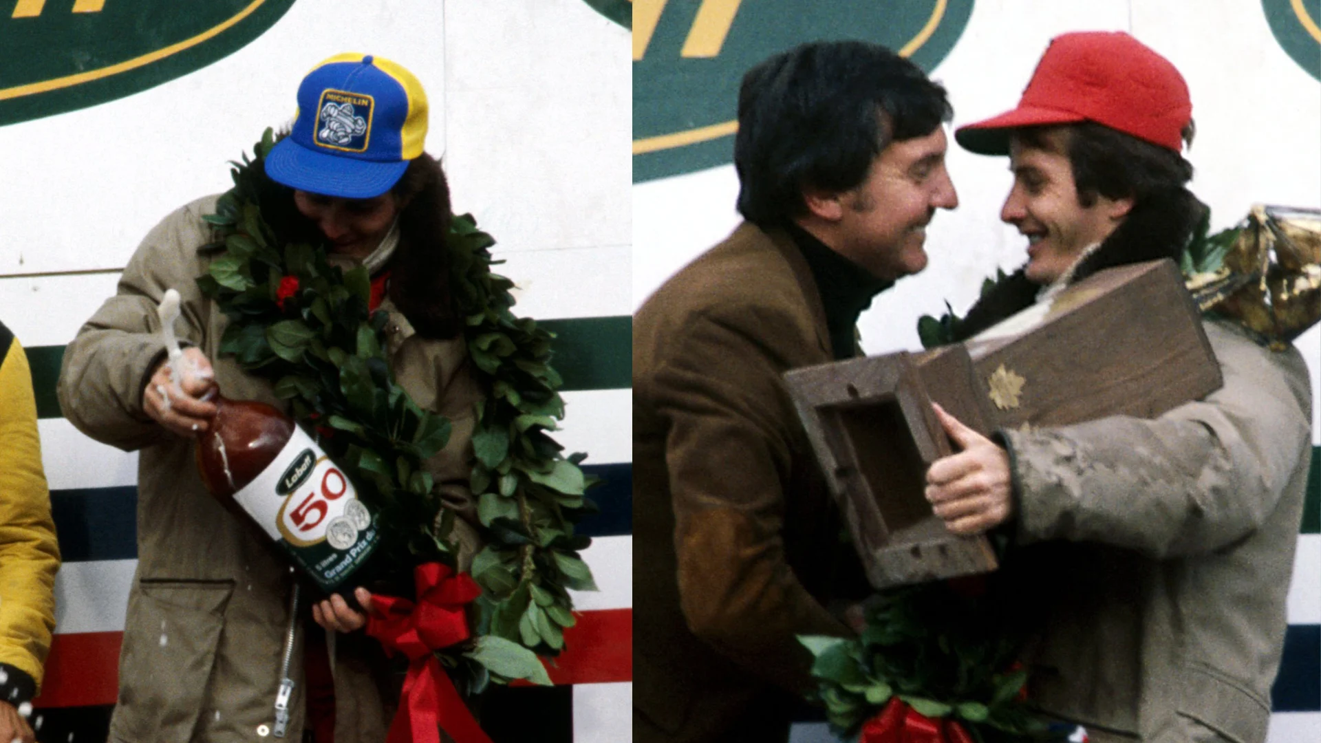 Gilles would choose comfort over style, even on the podium. Swipe for more images