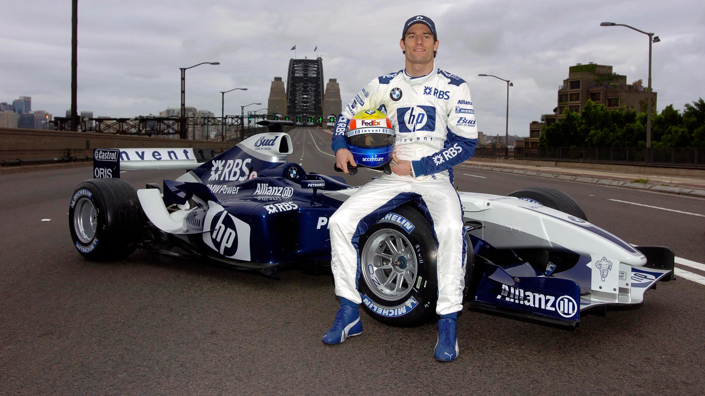 2005 Williams Sydney Bridge Demonstration Sydney, Australia. 27th February 2005 Mark Webber