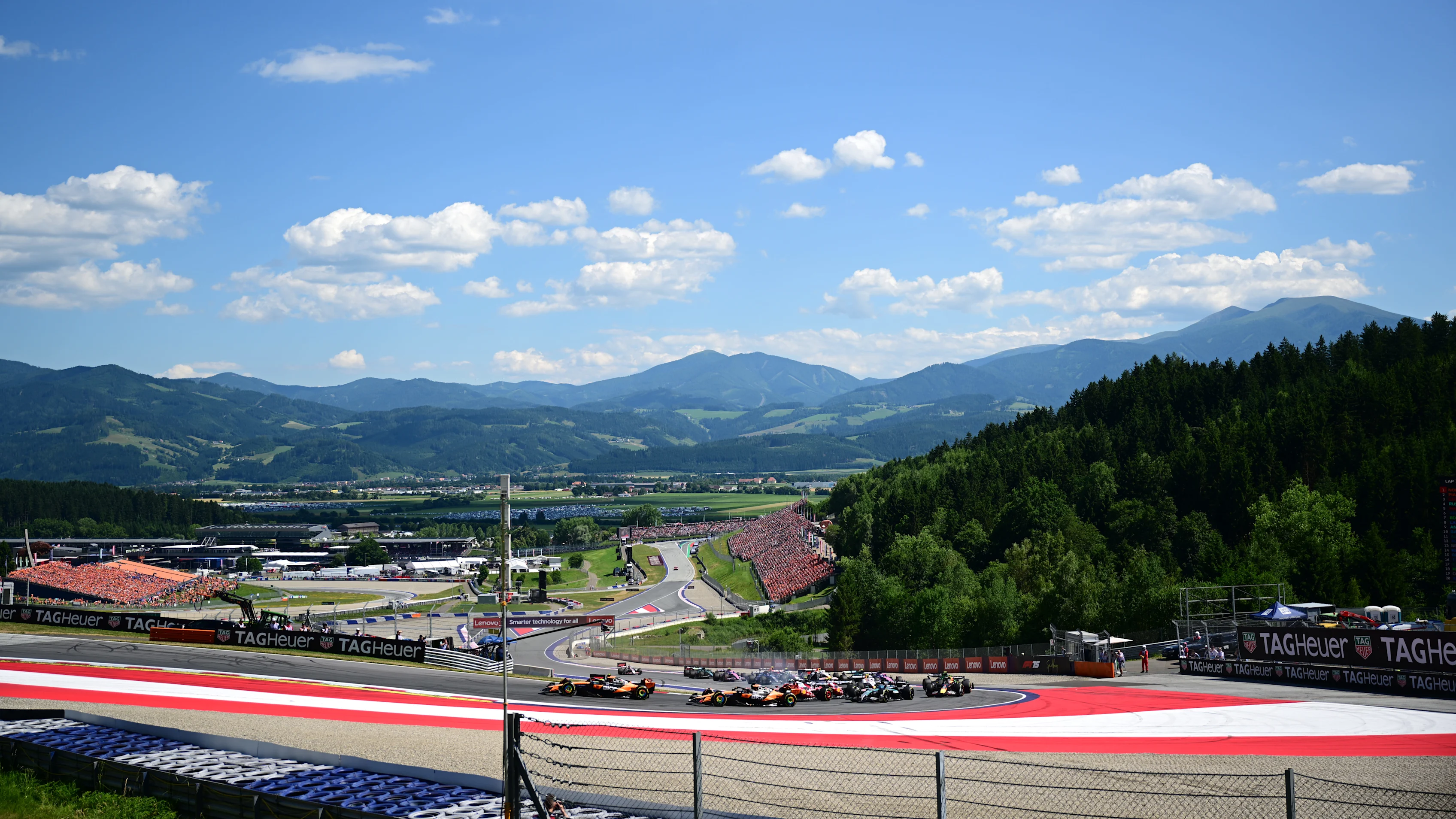The race starts in the 12th round of the Formula 1 World Championship at the Red Bull Ring in