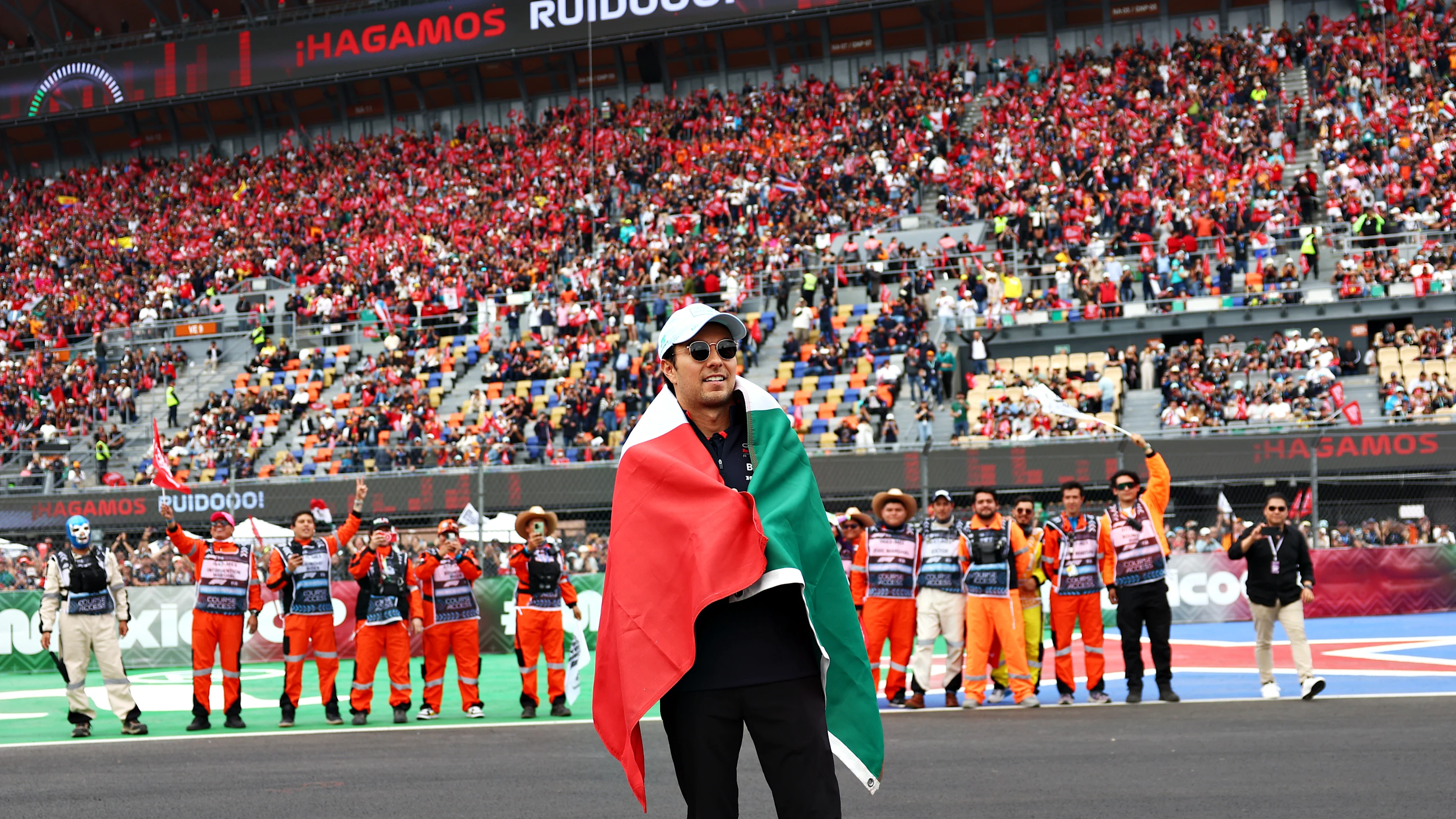 MEXICO CITY, MEXICO - OCTOBER 27: Sergio Perez of Mexico and Oracle Red Bull Racing poses for a
