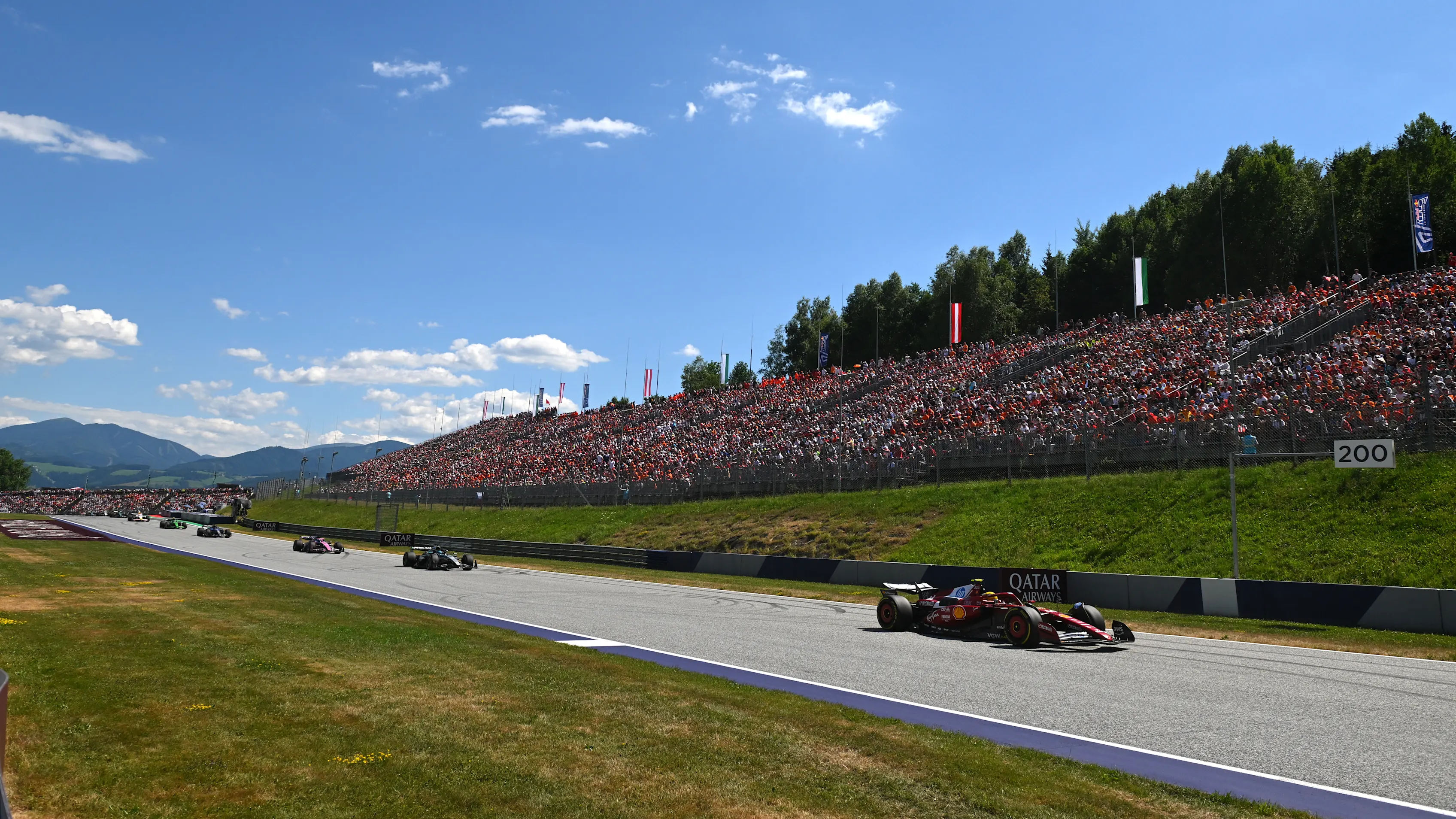 SPIELBERG, AUSTRIA - JUNE 29: Lewis Hamilton of Great Britain driving the (44) Scuderia Ferrari