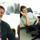 Throwback to these cheerful moments from Michael – a funky tie, green DEKRA jacket, and some stylish loafers 