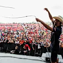 Playing around in the fan zone with a lasso, Ricciardo always looked right at home in Austin