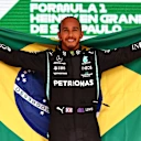 It was an emotional victory for Hamilton at Sao Paulo in 2021. Swipe for more images