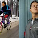 Michael loved some athleisure – the matching tracksuit and quarter-zip pullover are very '90s