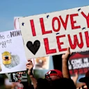Hamilton mania was everywhere – fans holding up heartfelt banners declaring their love for Ferrari’s newest star