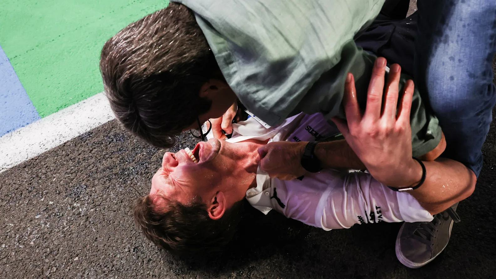 LUSAIL CITY, QATAR - NOVEMBER 30: James Vowles, Team Principal of Williams celebrates a podium