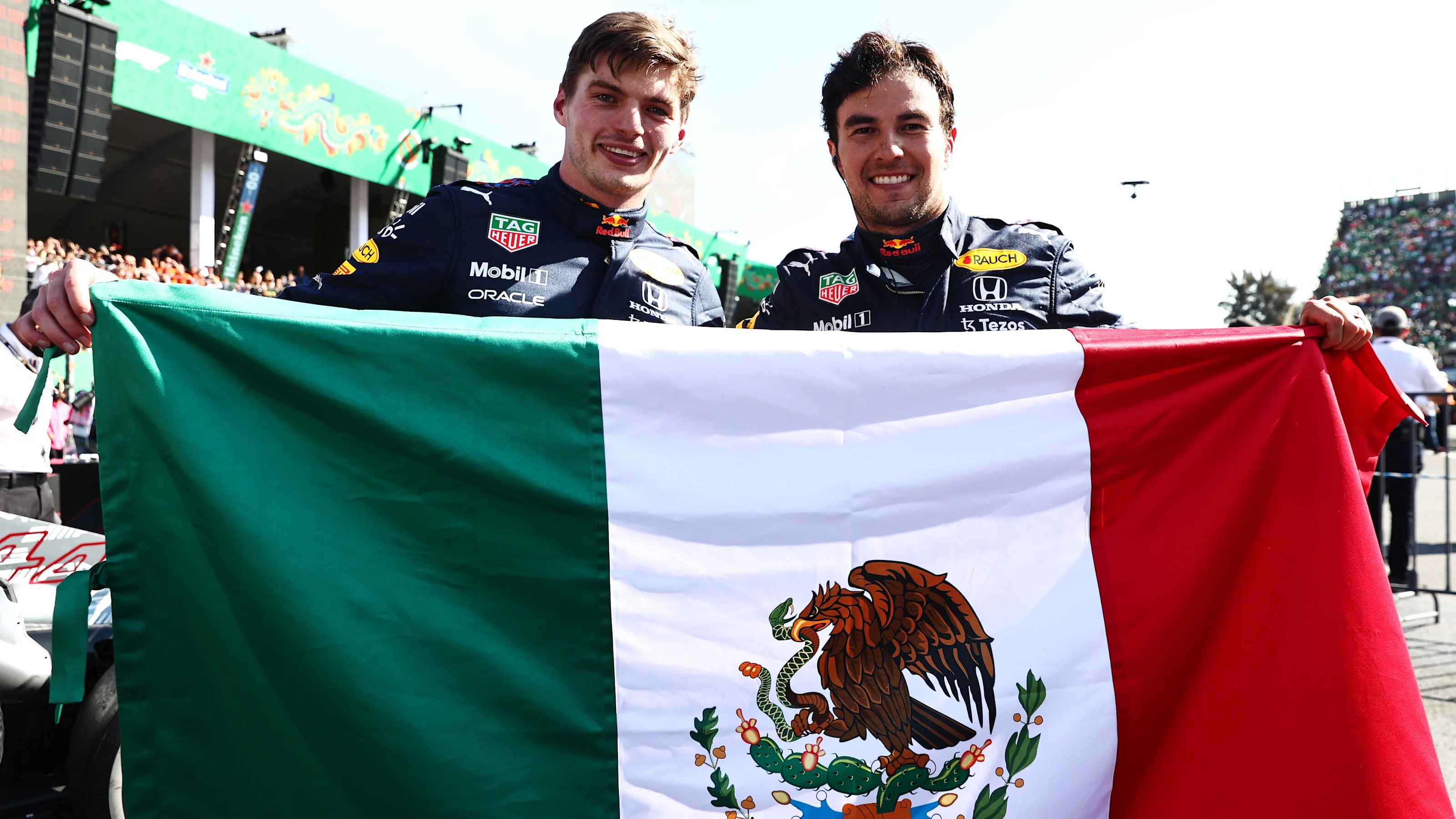 MEXICO CITY, MEXICO - NOVEMBER 07: Race winner Max Verstappen of Netherlands and Red Bull Racing