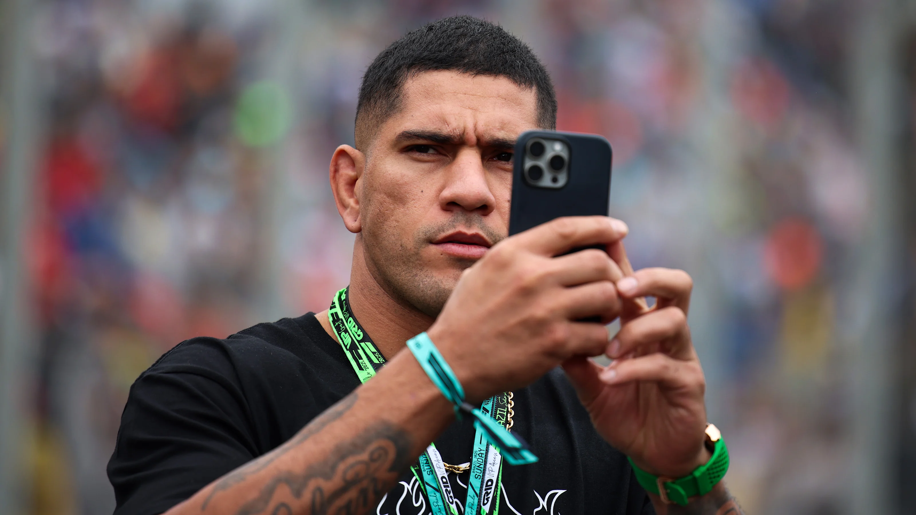 SAO PAULO, BRAZIL - NOVEMBER 09: Alex Pereira on the grid during the F1 Grand Prix of Brazil at