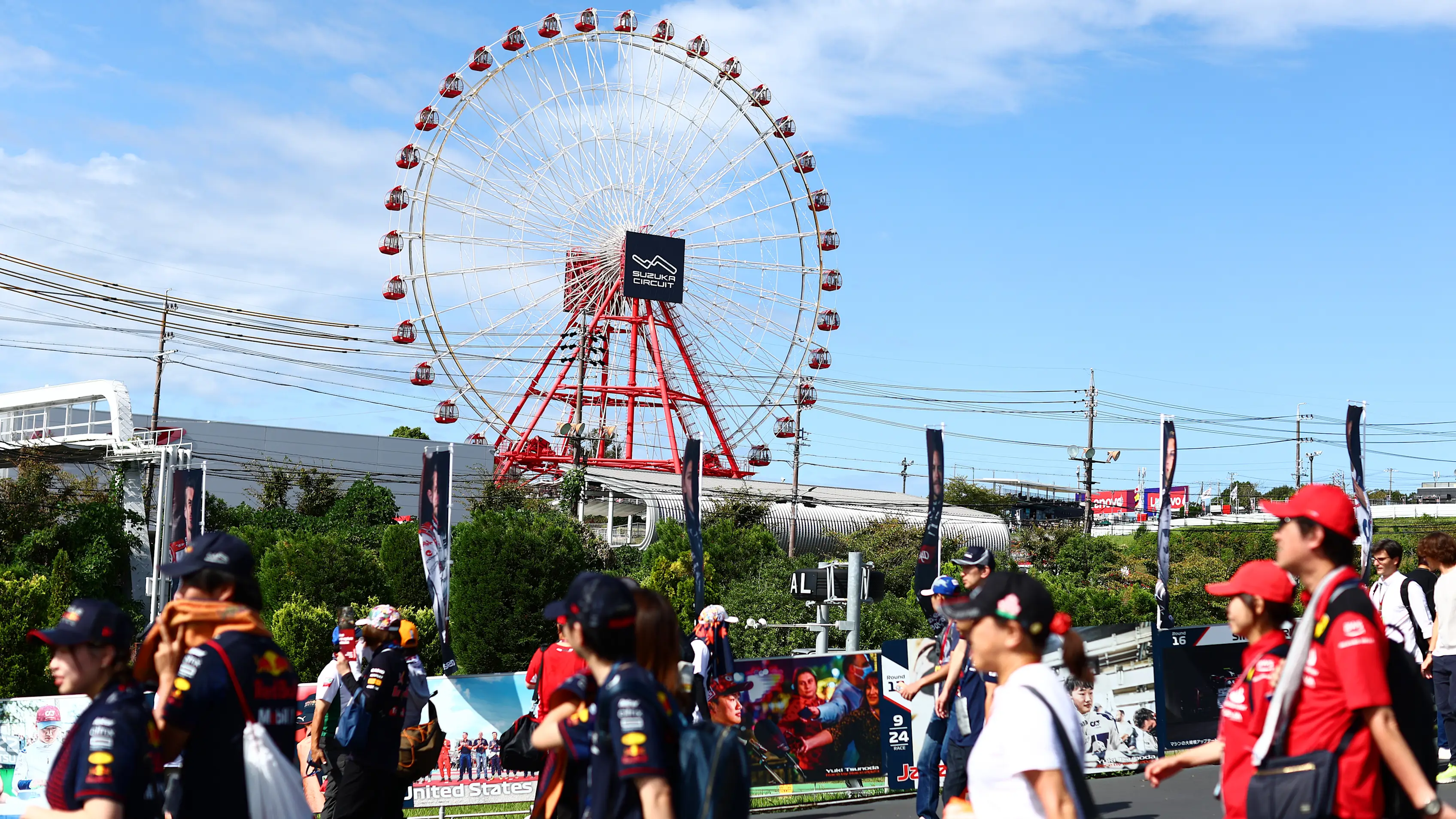 SUZUKA, JAPAN - SEPTEMBER 24: Fans show their support prior to the F1 Grand Prix of Japan at Suzuka