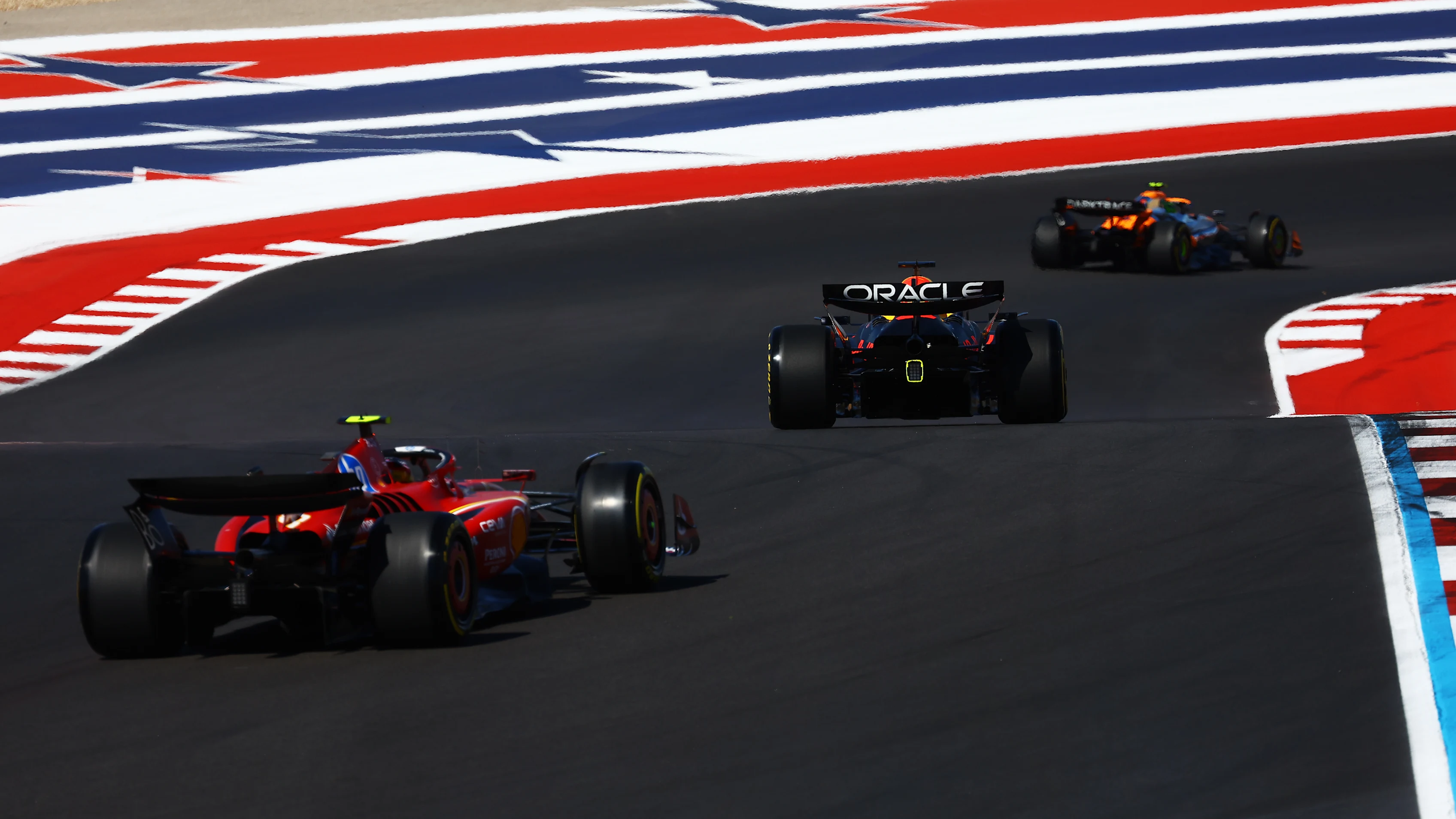 AUSTIN, TEXAS - OCTOBER 20: Max Verstappen of the Netherlands driving the (1) Oracle Red Bull