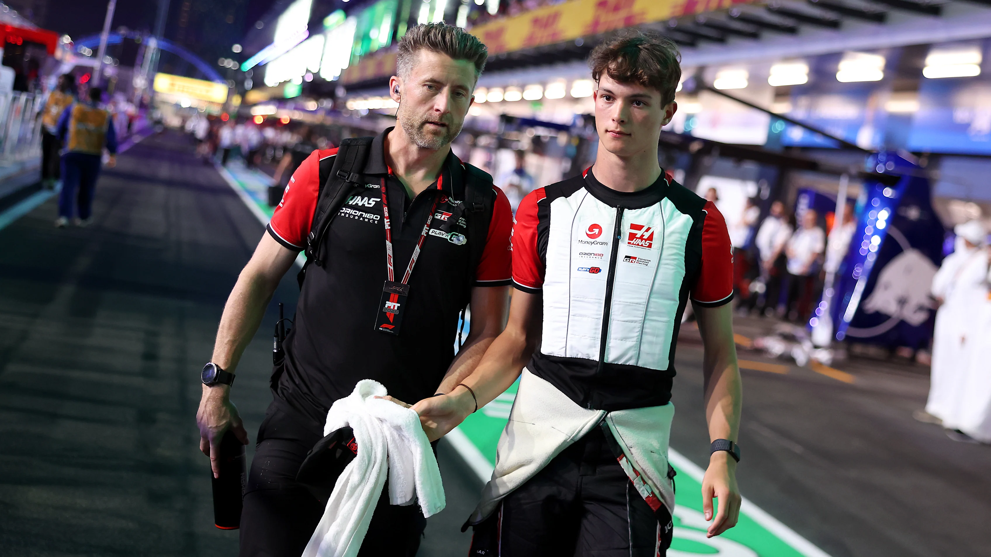 JEDDAH, SAUDI ARABIA - APRIL 20: Oliver Bearman of Great Britain and Haas F1 looks on prior to the