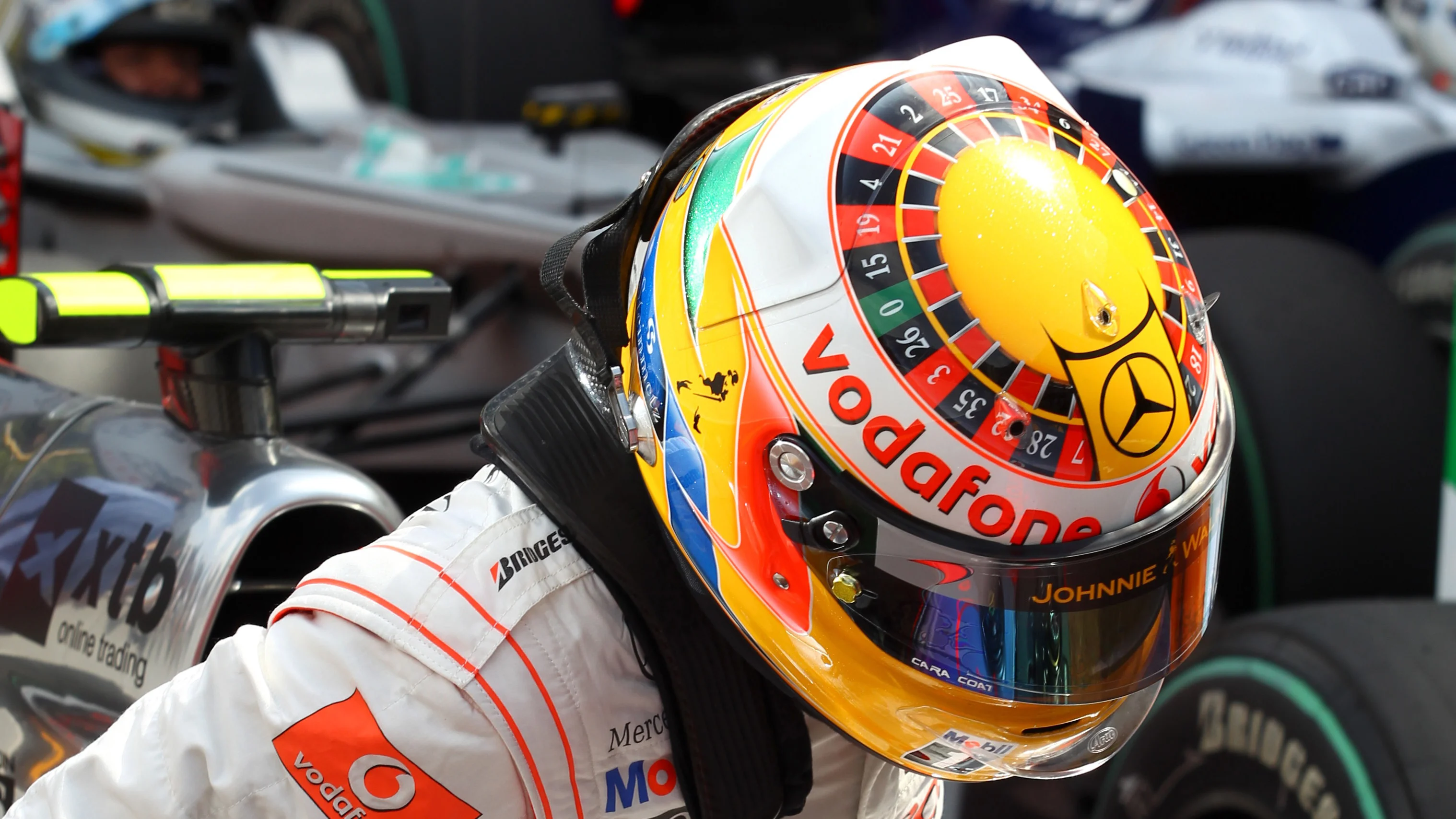 Lewis Hamilton (GBR) McLaren in parc ferme. 
Formula One World Championship, Rd 6, Qualifying Day,