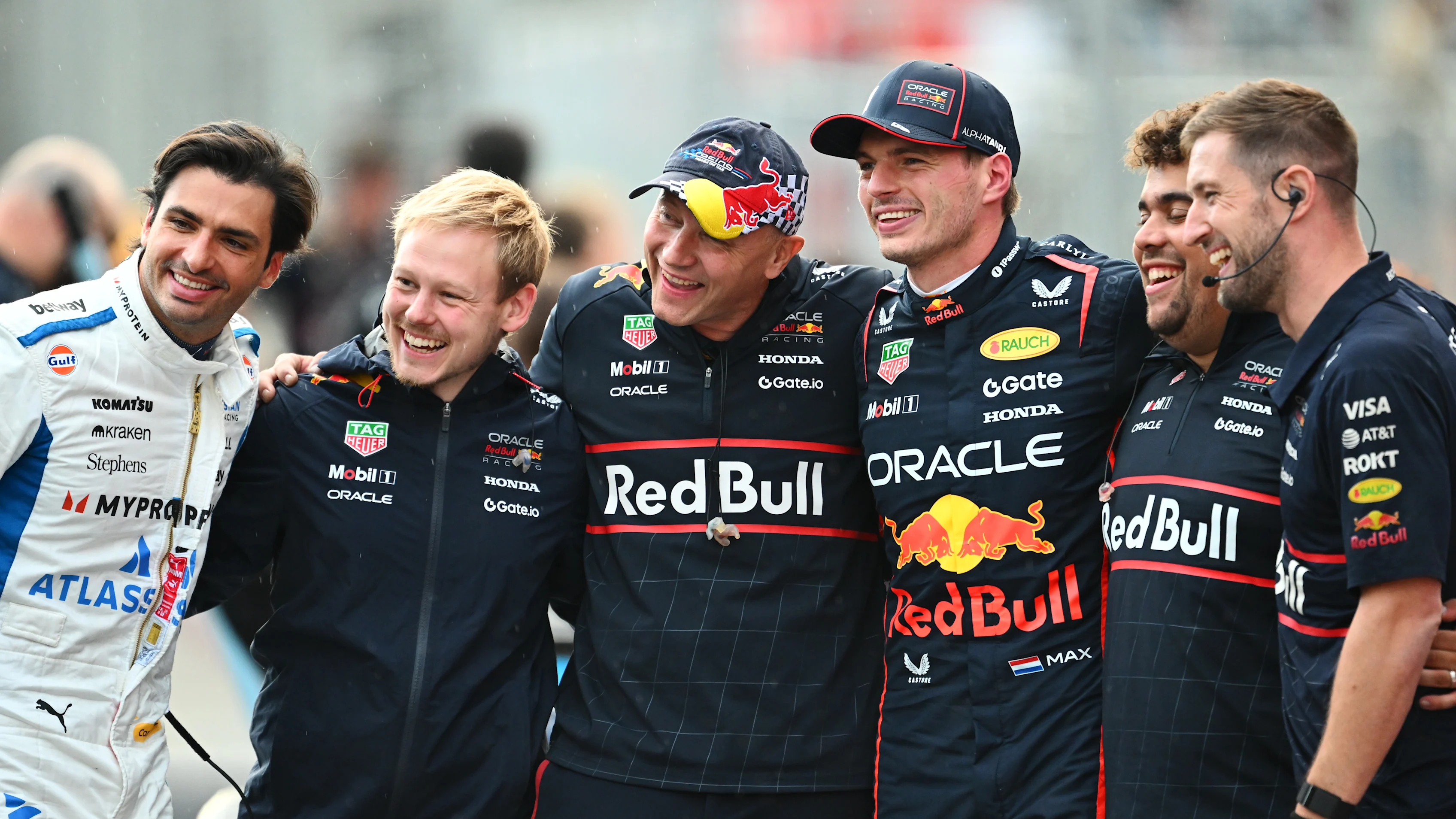 BAKU, AZERBAIJAN - SEPTEMBER 20: Pole position qualifier Max Verstappen of the Netherlands and