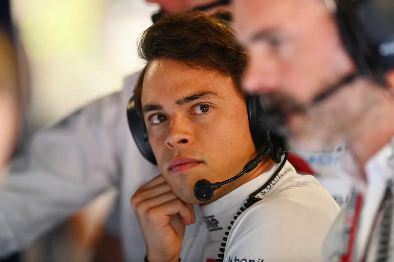 MONZA, ITALY - SEPTEMBER 10: Nyck de Vries of Netherlands and Williams looks on in the garage during final practice ahead of the F1 Grand Prix of Italy at Autodromo Nazionale Monza on September 10, 2022 in Monza, Italy. (Photo by Dan Mullan/Getty Images)