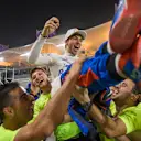 Toro Rosso mechanics threw Pierre Gasly in the air after his drive to P4 at Sakhir early in 2018