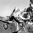 A Japanese flag was waved when Keke Rosberg won at Dallas in 1984 aboard his Honda-powered Williams