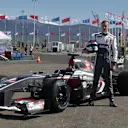 Sauber's Sergey Sirotkin gets his first taste of a Formula One car, Sochi, Russia, September 27,2013© Sauber F1 Team