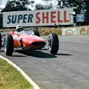 John Surtees (GBR) Ferrari 158 3rd place. British Grand Prix, Brands Hatch, England, 11 July 1964.