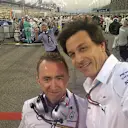 Mercedes' Toto Wolff took this photo for the Zoom charity auction. He says: “It's a selfie from the most dramatic race of the year, Bahrain, and has a rather prominent photobomber - the promoter of the Malaysian GP!” © Zoom
