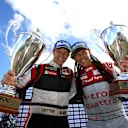 Petter Solberg and Tom Kristensen celebrate their Team Nordic victory in the Nations Cup. Race of Champions, Bushy Park circuit, Barbados, 13-14 December 2014. © Race of Champions