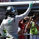 Pole sitter Nico Rosberg (GER) Mercedes AMG F1 celebrates in parc ferme. Formula One World Championship, Rd6, Monaco Grand Prix, Qualifying, Monte-Carlo, Monaco, Saturday, 24 May 2014. © Sutton Images