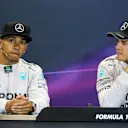 Post race Press Conference and results: 1st Nico Rosberg (GER) Mercedes AMG F1, right. 2nd Lewis Hamilton (GBR) Mercedes AMG F1, left. Formula One World Championship, Rd6, Monaco Grand Prix, Race, Monte-Carlo, Monaco, Sunday, 25 May 2014. © Sutton Images